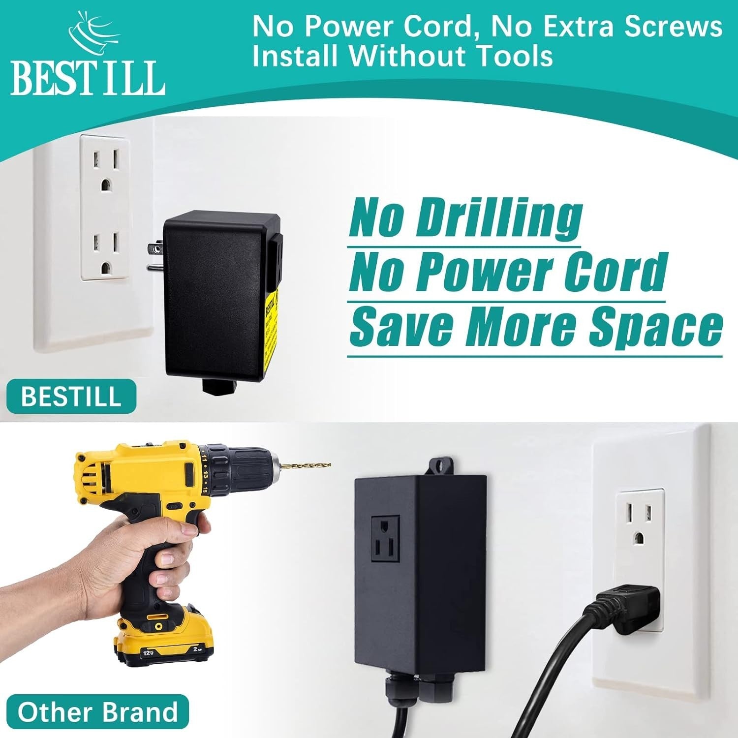 BESTILL Sink Top Garbage Disposal Air Switch Kit with Single Outlet