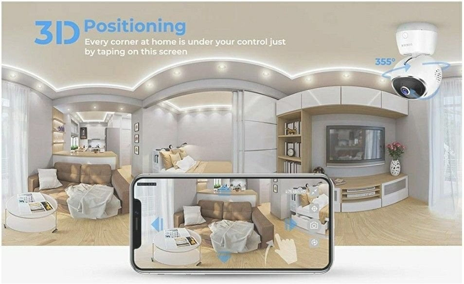 Wireless Security Camera, Indoor Home WiFi Camera Pet Camera IP Camera with Smar