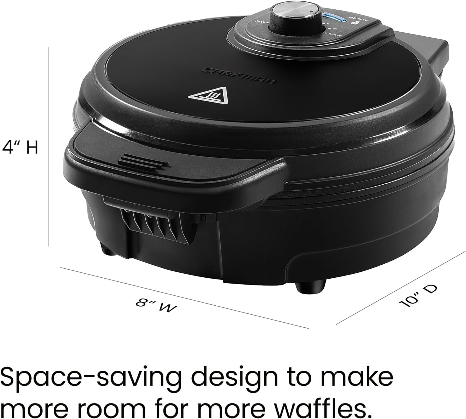 Chefman Anti-Overflow Belgian Waffle Maker wShade Selector, Temperature Control