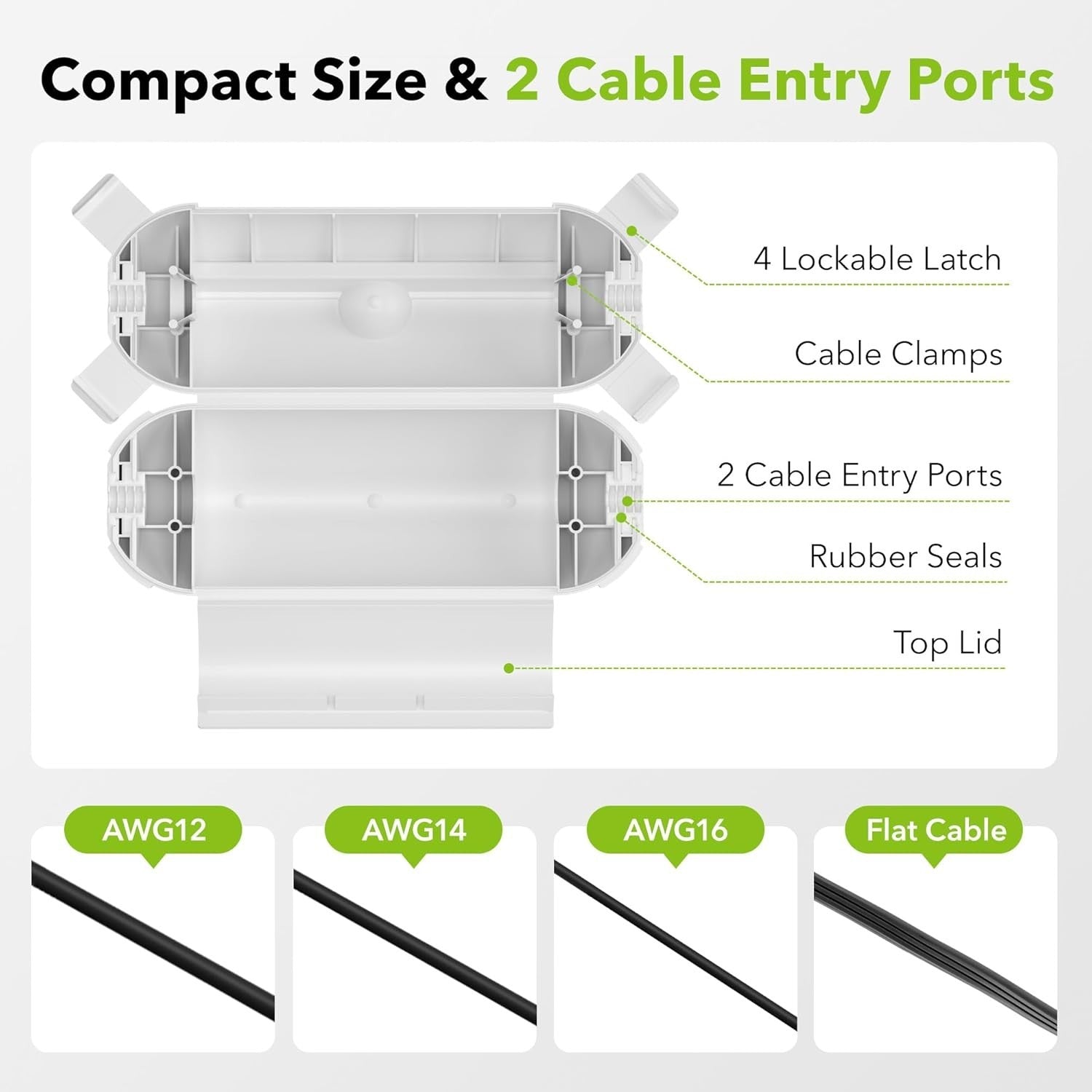 [3 Pack] Outdoor Extension Cord Safety Cover with Waterproof Seal, Weatherproof