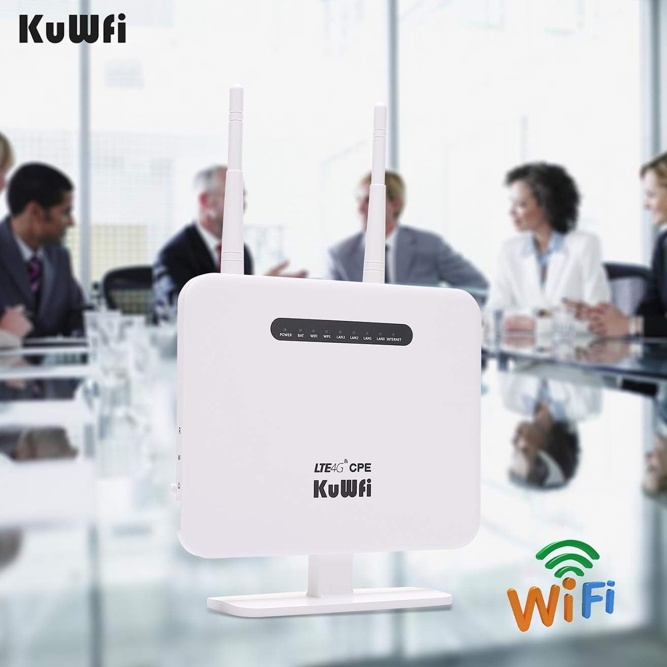 KuWFi 4G LTE Router with SIM Card Slot Unlocked Wireless 4G Router WiFi Hotspot