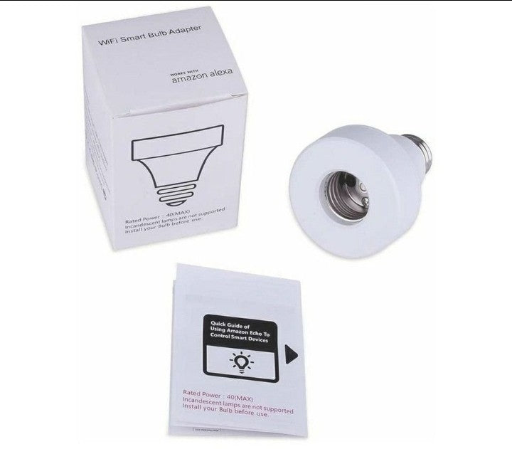 Smart Wifi Bulb Socket E26/E27 Bulb,Wi-Fi Led Light Bulbs Adapter Base Converter