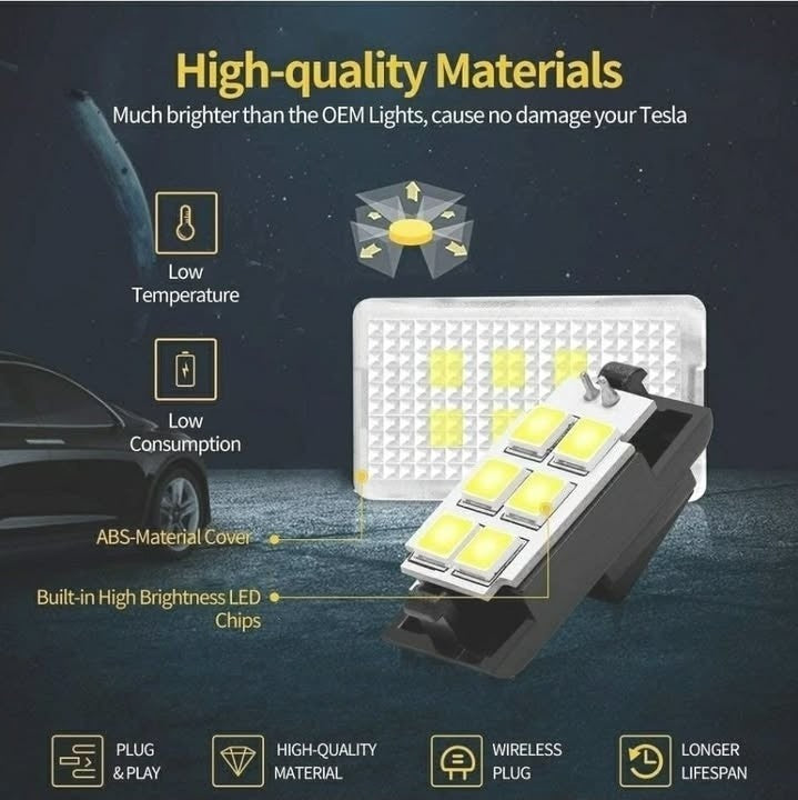 Interior Car Lights Led Light Bulb For Tesla Model 3/S/X (2 pack)