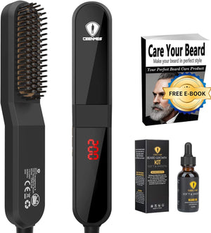 Beard Straightener with FREE Beard Oil Anti-Scald Beard Straightening Comb New