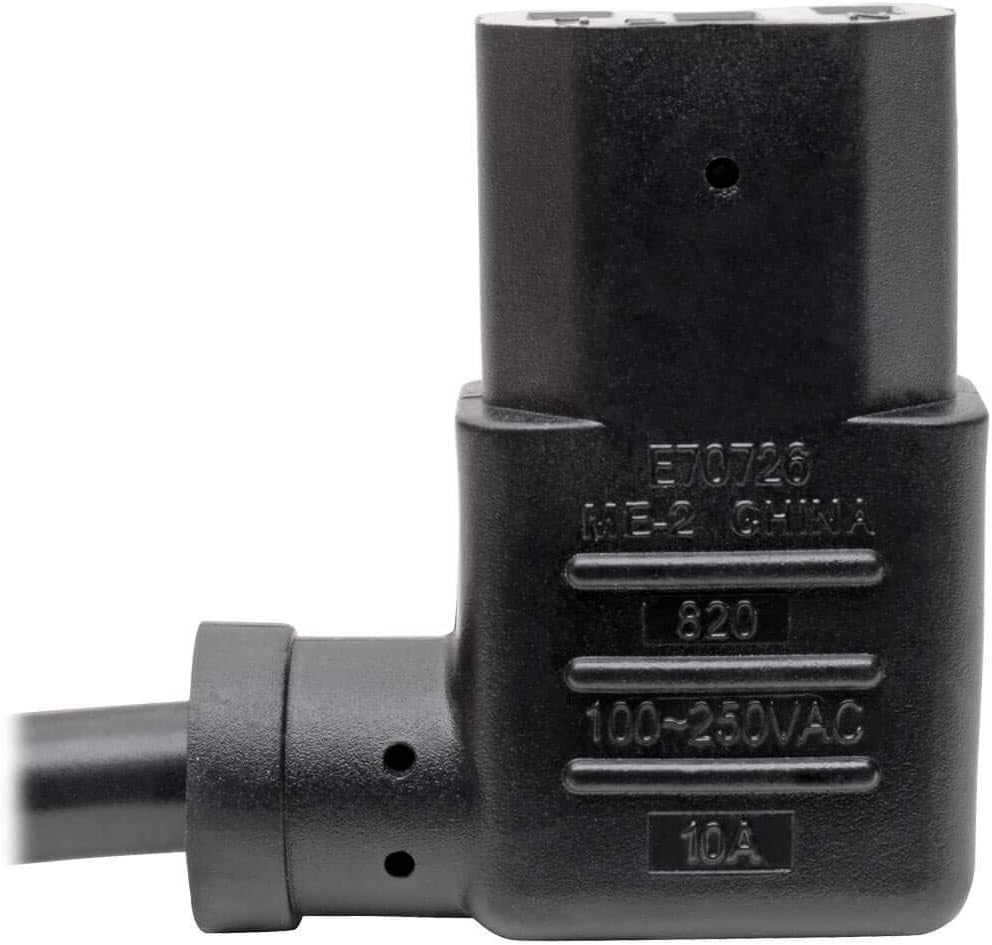 Standard Computer Power Cord 10A,18AWG (NEMA 5-15P to Left Angle IEC-320-C13) 6f