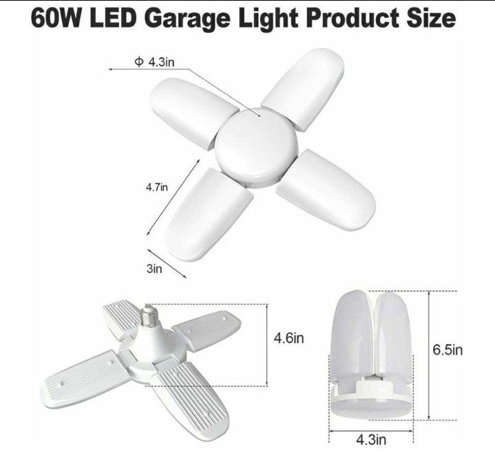 LED Basement Lights,6000LM 60W Led Garage Lights