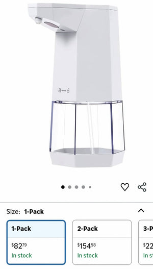 Automatic Soap Dispenser White Soap Dispenser with Silicone Foot Pad Adjustable
