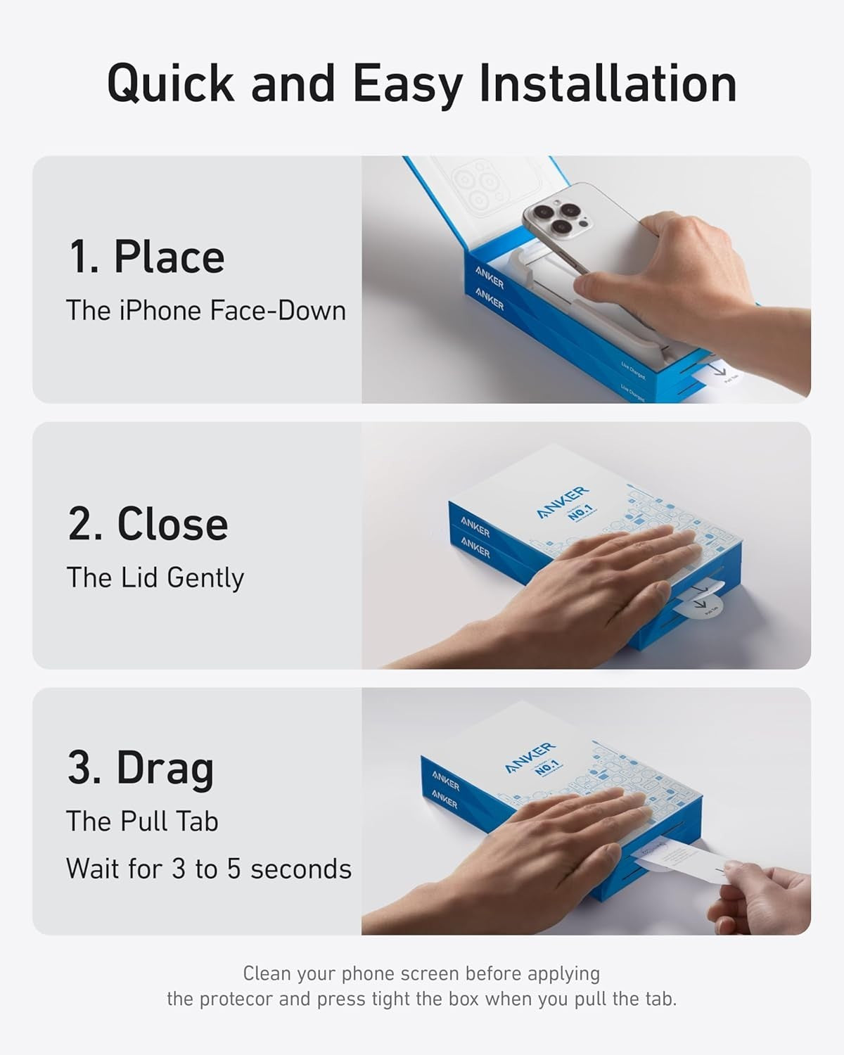 Anker 2-Pack Screen Protector for iPhone14 Pro Max, Bubble-Free  Dust-Free  iPho