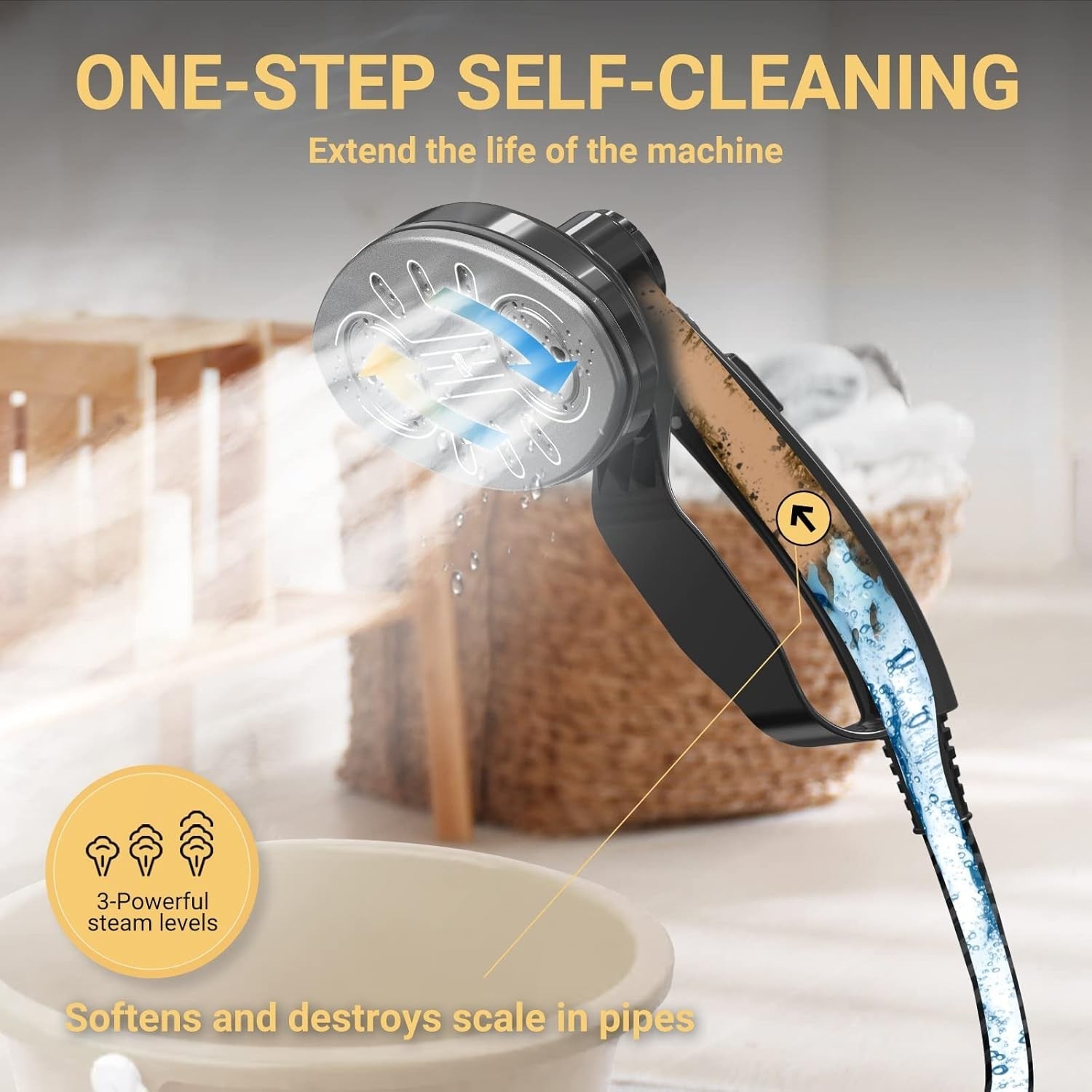 Steamer for Clothes[2022 Upgrade], 1600W Powerful Clothes Steamer 20s Fast Heat