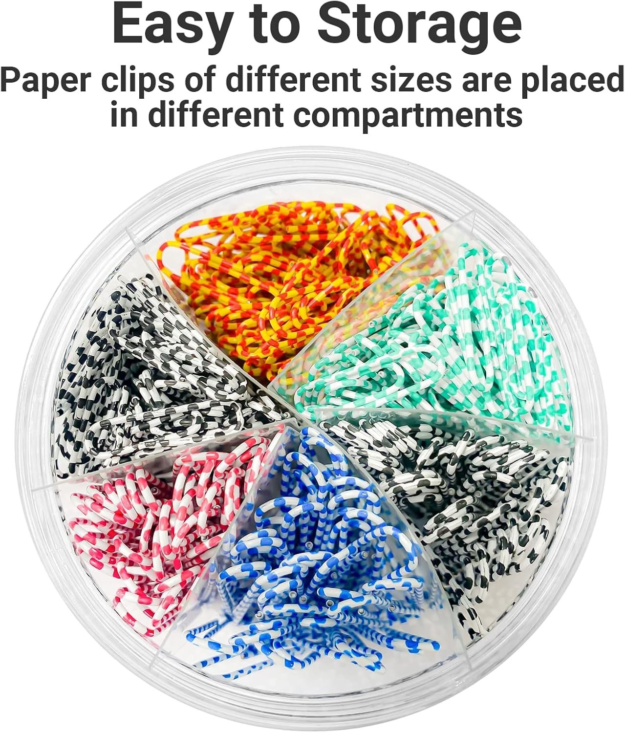 500Pcs Paper Clips,Medium & Jumbo Paper Clip (1.3 inch & 2.0 inch), Multicolored