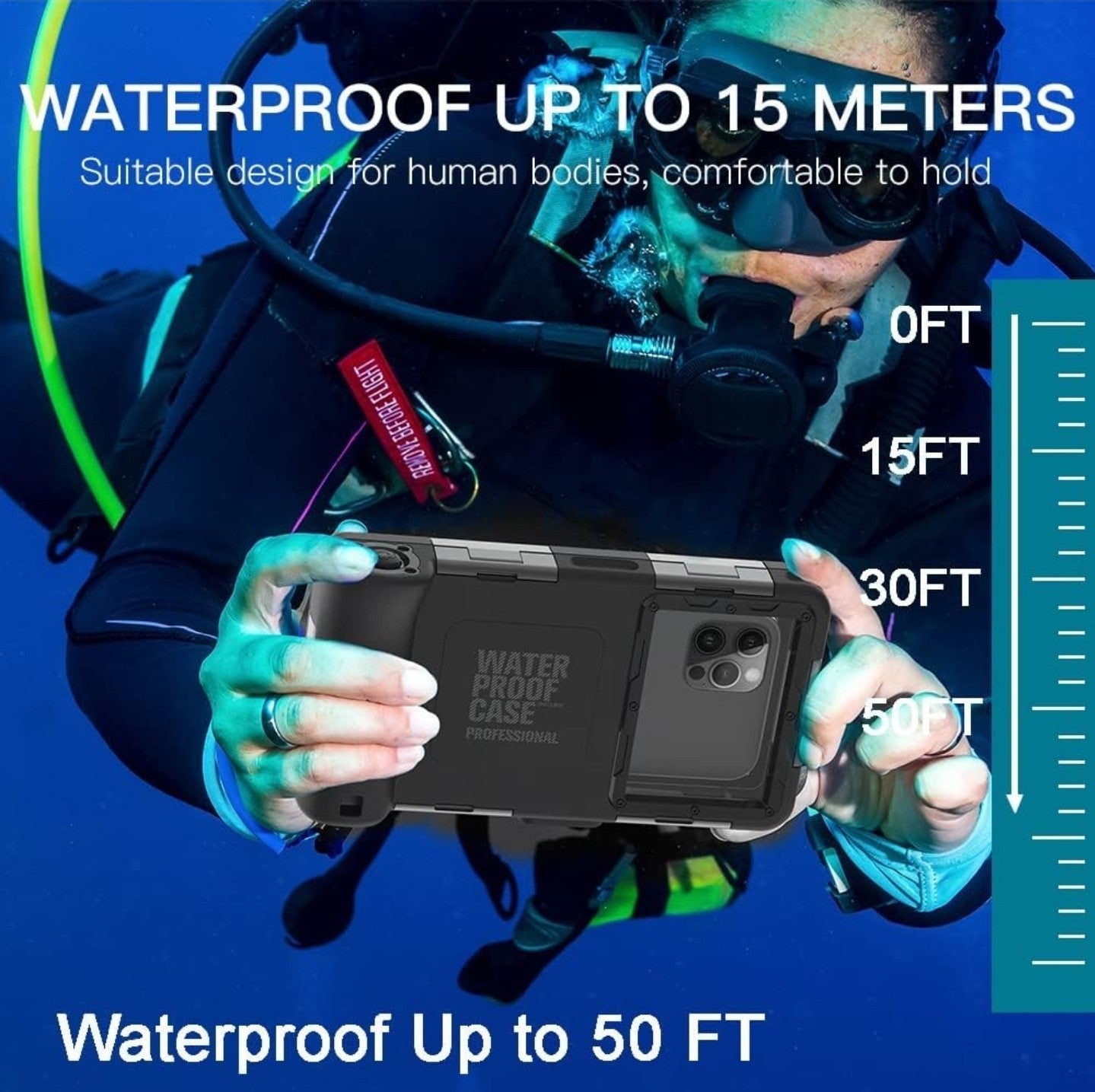 Waterproof Underwater Diving Phone Case for iPhone 11121314 Pro Max Mini XrXXs