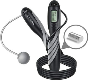 VOLTRX Counting Jump Rope with Corded or Cordless Jumping, Weighted Handles