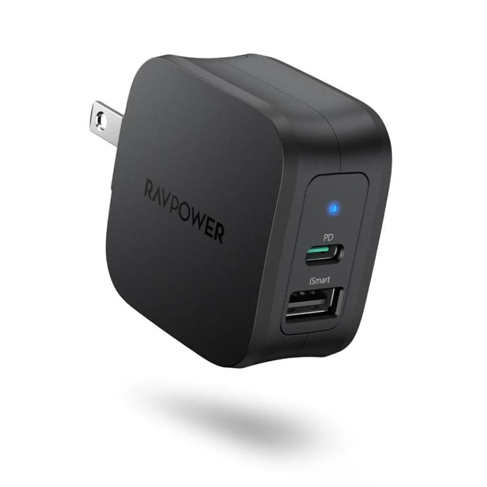 RAVPower USB C Charger 30W 2-Port Desktop USB Charging Station PC132