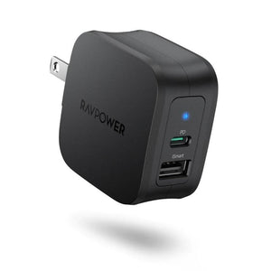RAVPower USB C Charger 30W 2-Port Desktop USB Charging Station PC132