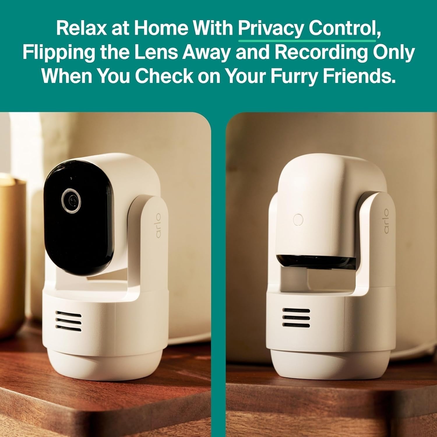 Arlo Essential Indoor Pan Tilt Security Camera 2K (2025 Release) - Wired Plug-in