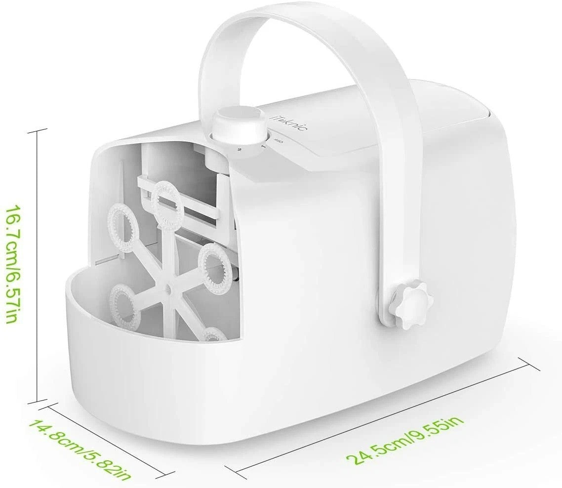 iTeknic Bubble Machine, Automatic Bubble Blower, Portable Auto Bubble Maker