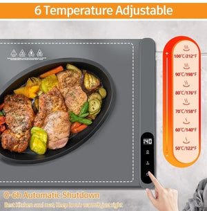 Full Surface Heating - Electric Warming Tray,Rollable & Portable