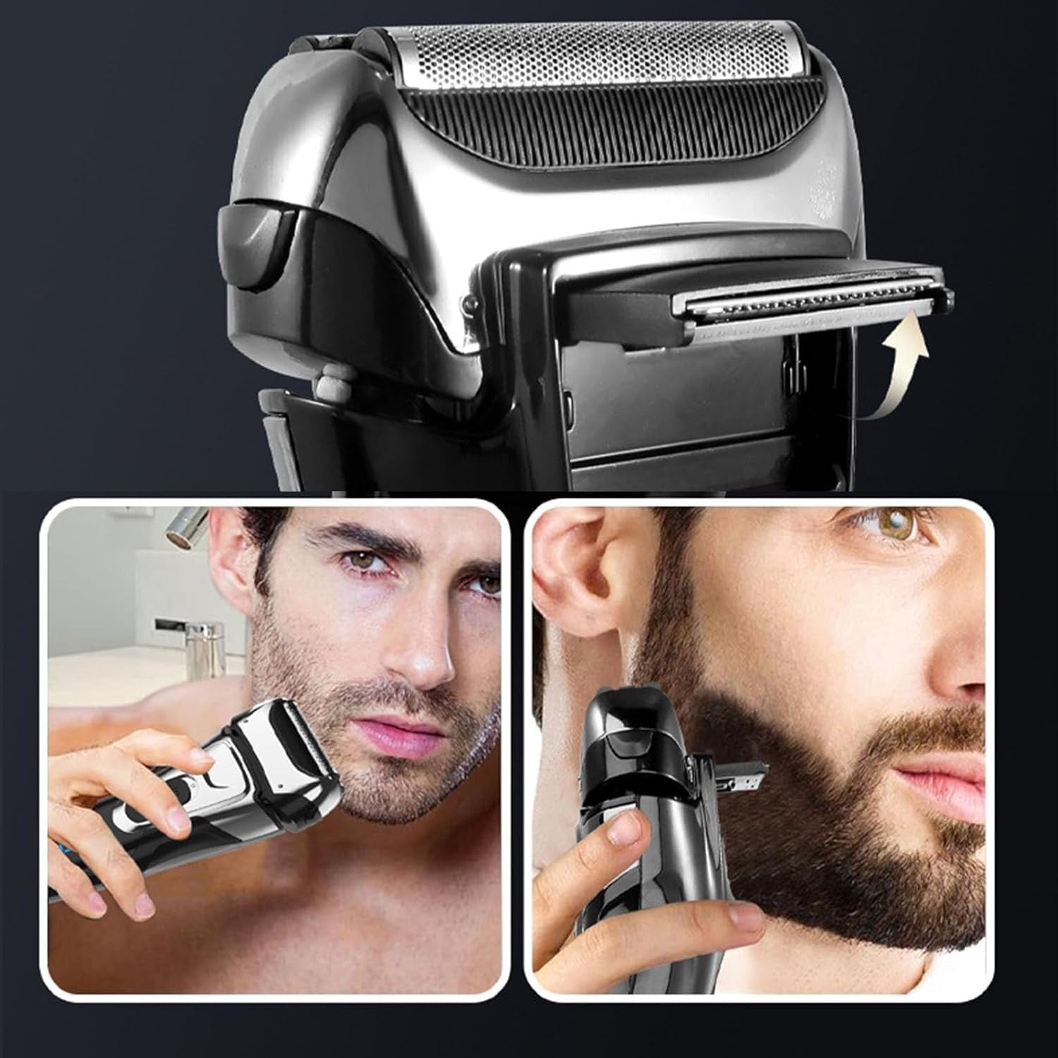 Men Beard Trimmer LCD Digital Display USB Rechargeable Powerful Portable Wet Dry