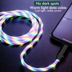 USB C to USB C Cable 60W Fast Charging with Bright Light Strip for Phone 16 Pro