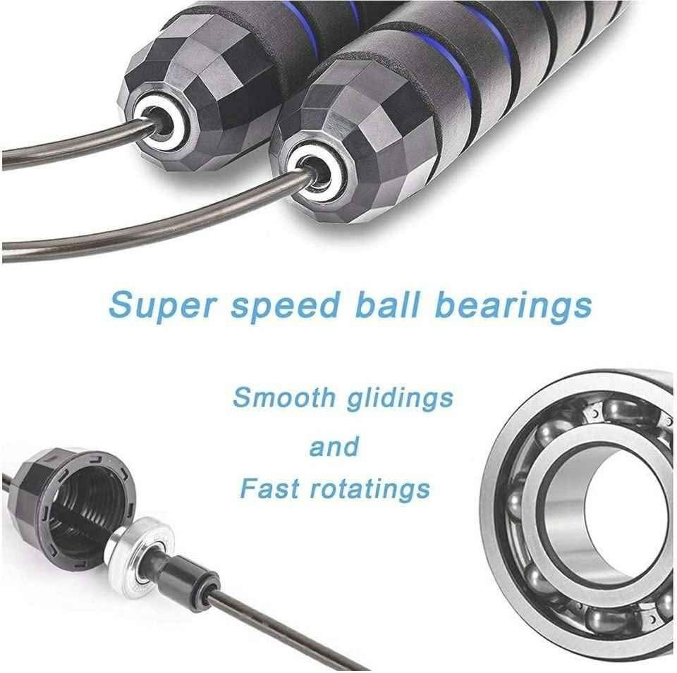 2 Pack Jump Rope Tangle-Free with Ball Bearing Adjustable Skipping Rope for Wome