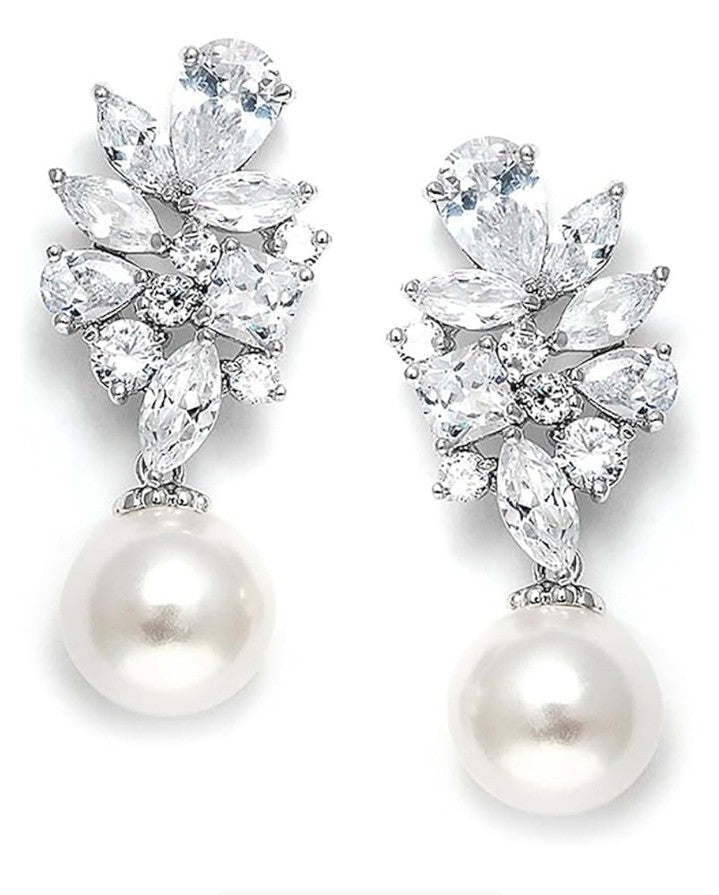 Luxury Elegant Imitation Pearl Dangle Earrings Women Wedding Trendy Jewelry