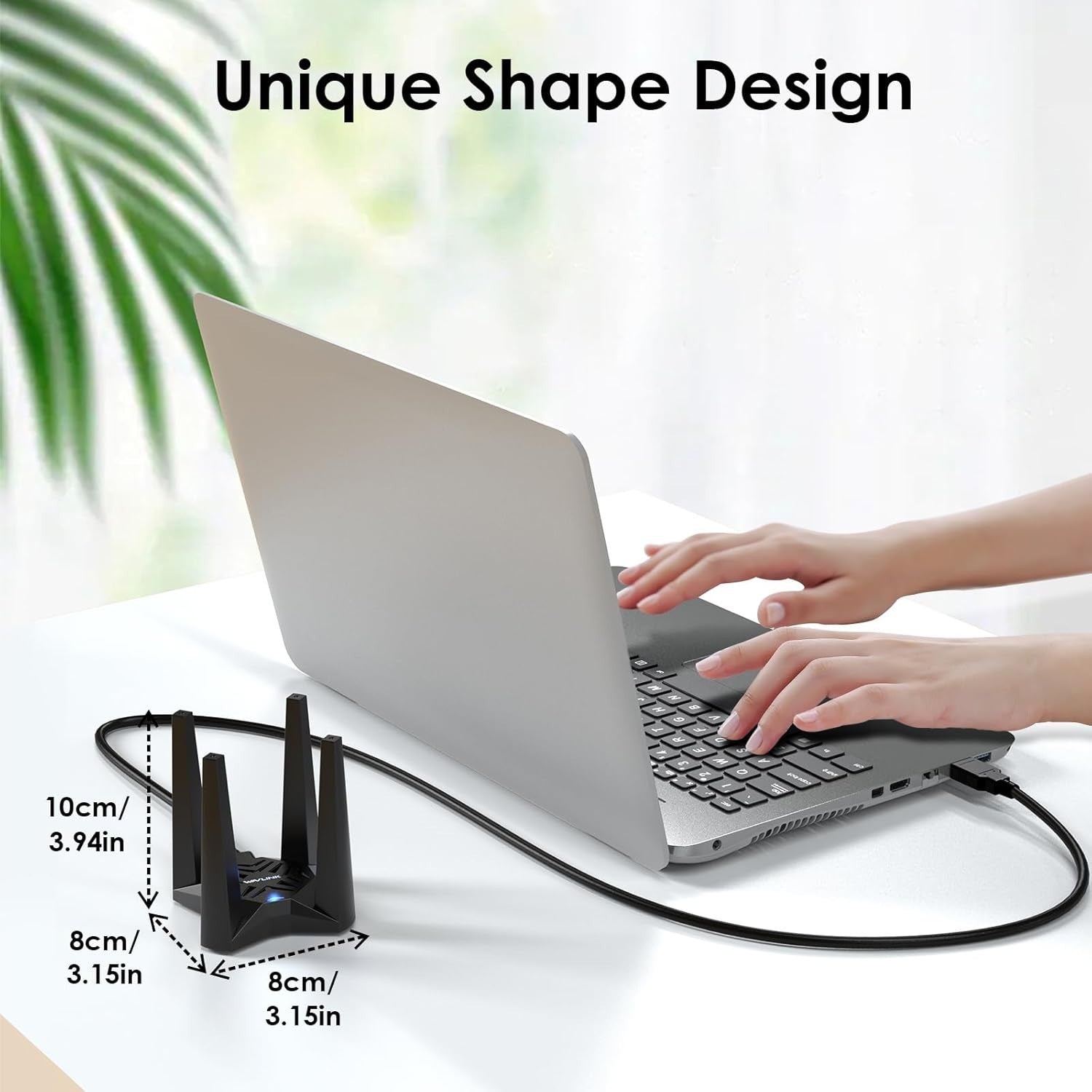 USB WiFi Adapter for Desktop PC, AX1800 WiFi Adapter Dual Band Wireless Network