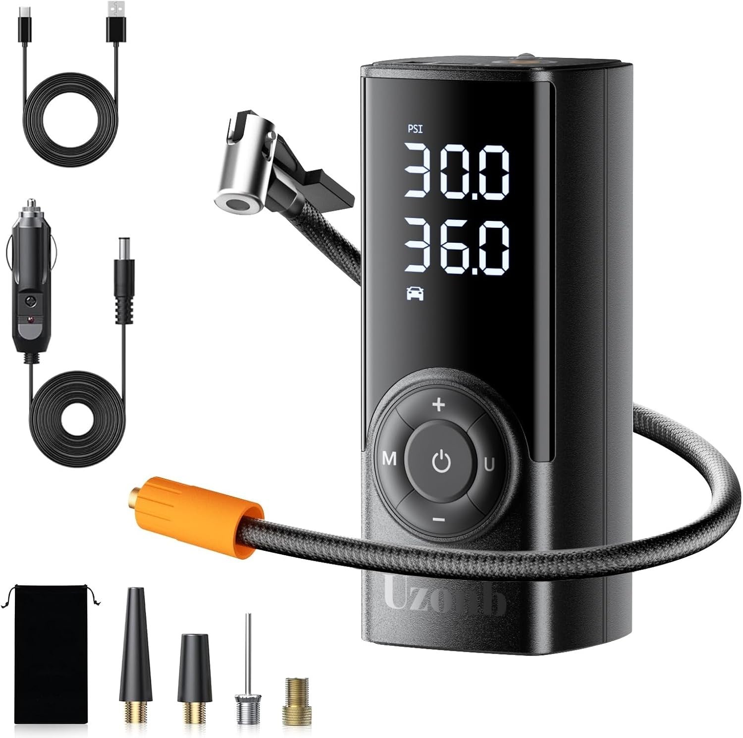 Uzonb TM-A Tire Inflator Portable Air Compressor - 12V Car Tire Air Pump Portabl
