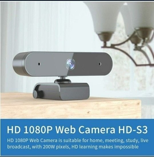 Walfront 1080P Webcam for PC Laptop Desktop, 360-Degree  Rotation Streaming Web