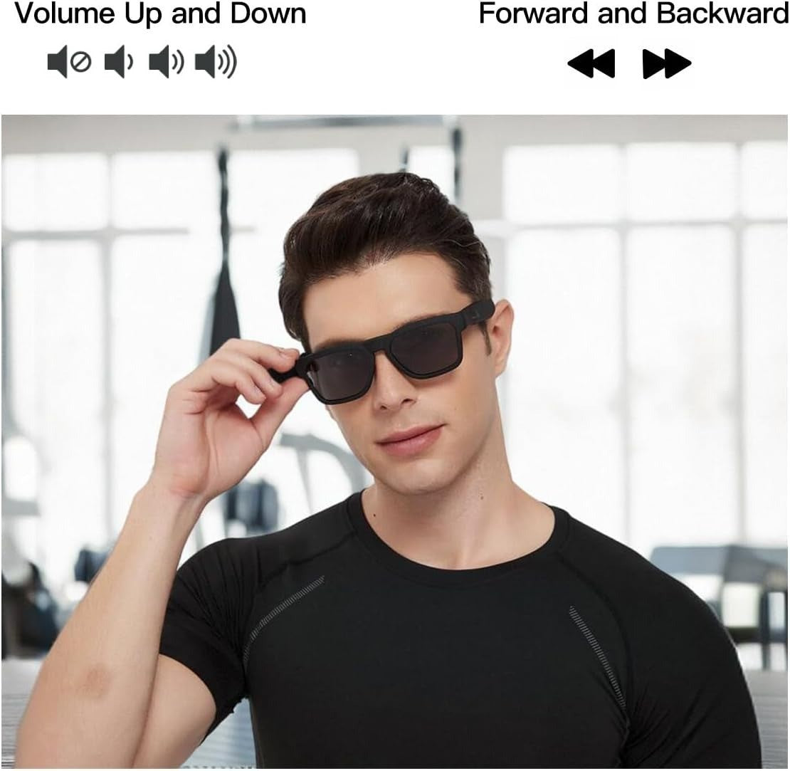OhO Smart Glasses,Polarized Sunglasses with Bluetooth Speaker,Athletic/Outdoor