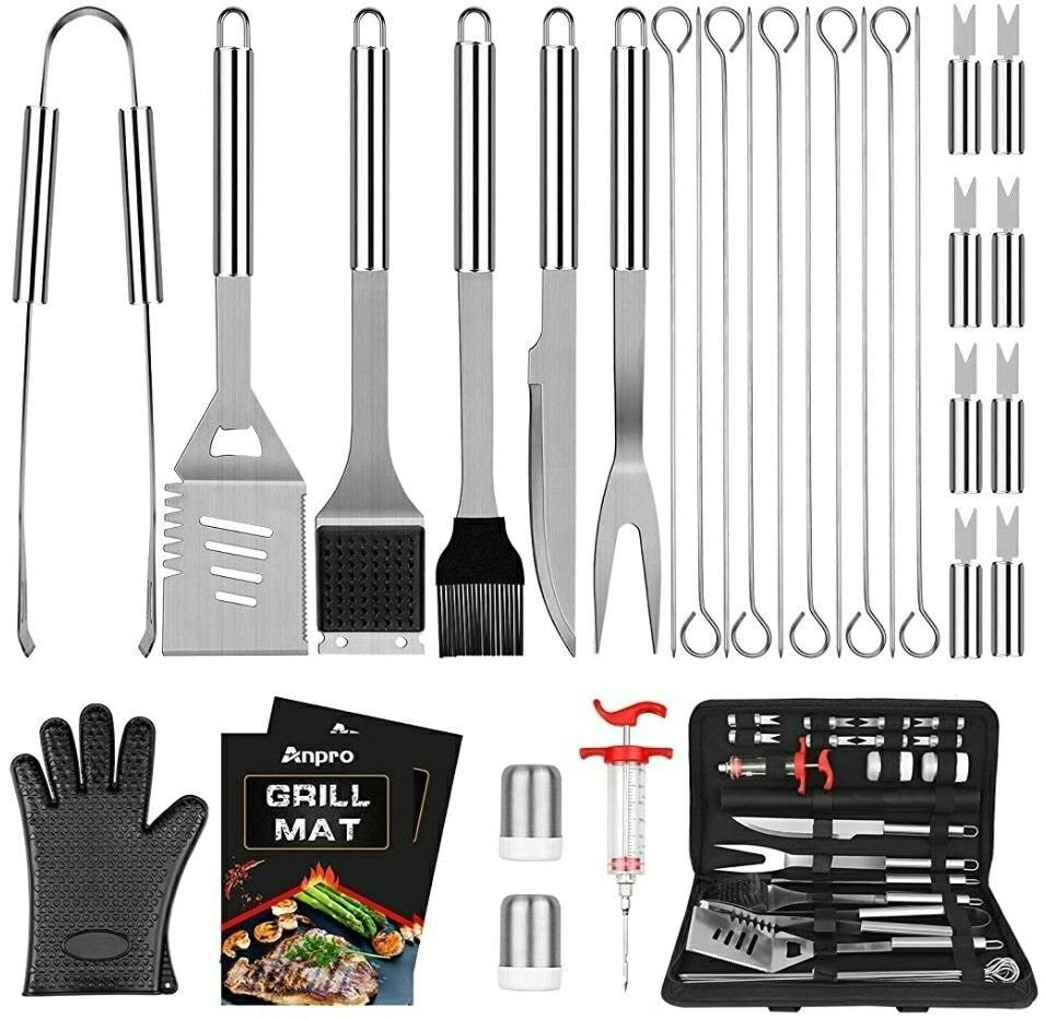 Grill Accessories BBQ Set Tools, 31 PCS Stainless Steel Grilling