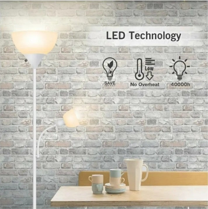 Floor Lamp - Standing Lamps, 9W+4W Energy Saving LED Light, with Adjustable