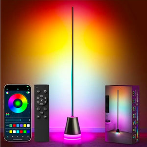 Smart RGB LED Corner Floor Lamp,172 LEDs Bright Standing Lamps for Living Room