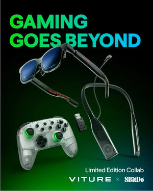 VITURE × 8BitDo Ultimate 2C 3-Mode Wireless Gaming Controller for Neckband, Android & Windows | Xbox Layout | Hall Effect Joysticks | Linear Triggers | L4/R4 Mapping | Wired, Bluetooth & 2.4G