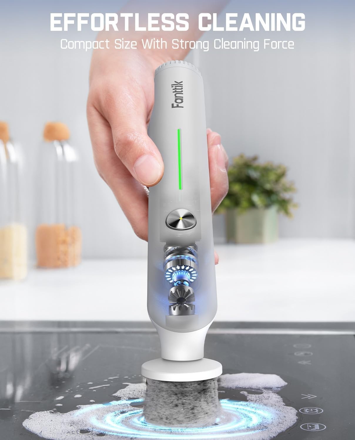 Fanttik G9 Nano Cordless Spin Scrubber with NeoPulse Motor, IPX7 Waterproof Grou