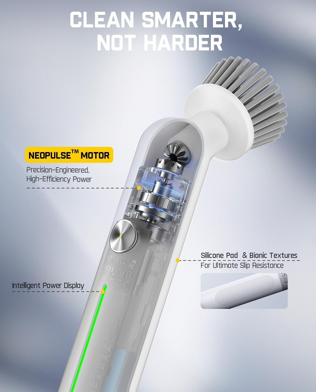Fanttik G9 Nano Cordless Spin Scrubber with NeoPulse Motor, IPX7 Waterproof Grou